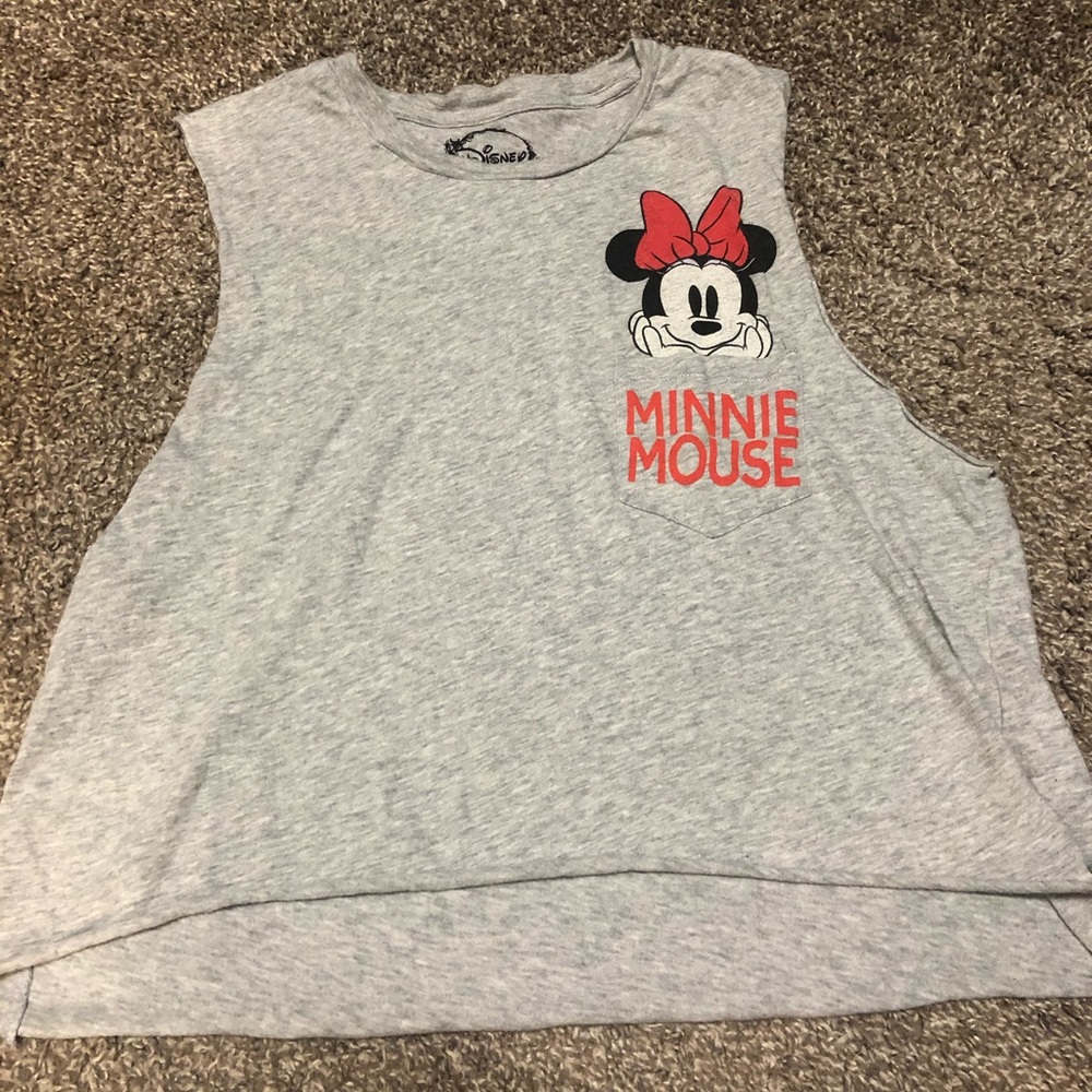 DISNEY— Minnie Mouse Muscle Crop Tank (w/ pocket)